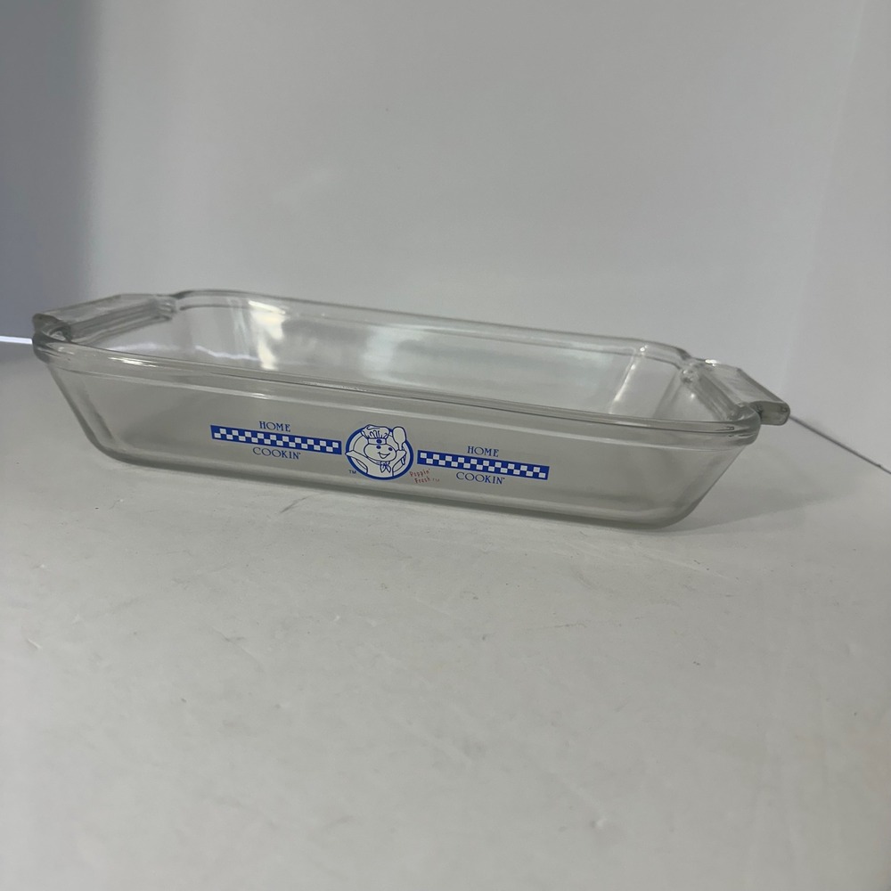 Anchor Hocking Pillsbury Doughboy Glass Baking Dish 2qt Home Cookin Roaster
